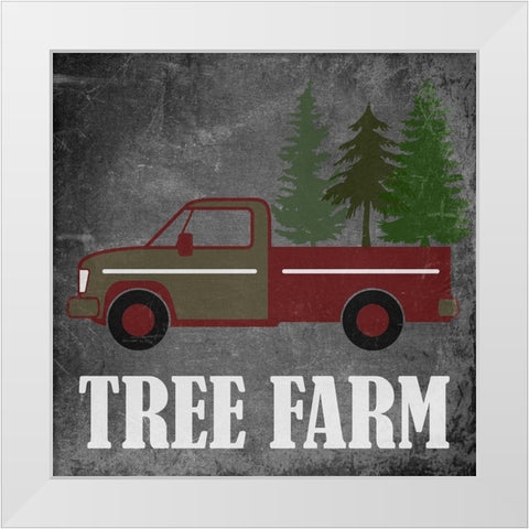 Tree Farm White Modern Wood Framed Art Print by Phillip, Jamie