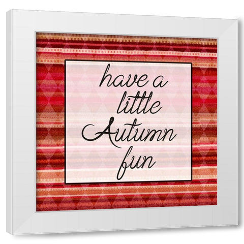 Autumn Fun White Modern Wood Framed Art Print by Phillip, Jamie