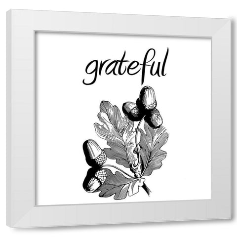 Grateful White Modern Wood Framed Art Print by Phillip, Jamie