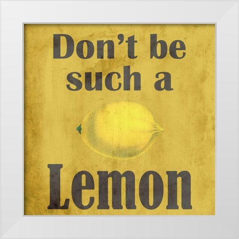 Lemon White Modern Wood Framed Art Print by Phillip, Jamie
