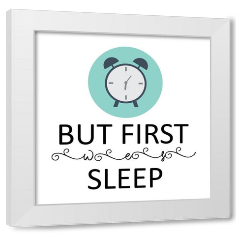 Sleep White Modern Wood Framed Art Print by Phillip, Jamie