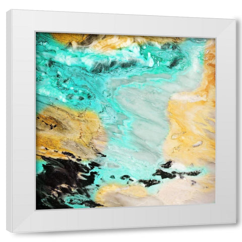 Marble Abstract 1 White Modern Wood Framed Art Print by Phillip, Jamie