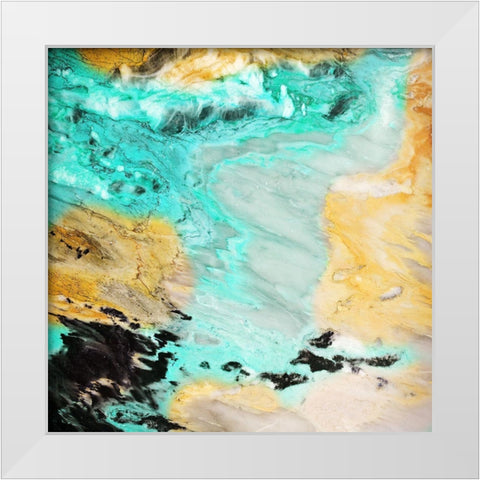 Marble Abstract 1 White Modern Wood Framed Art Print by Phillip, Jamie