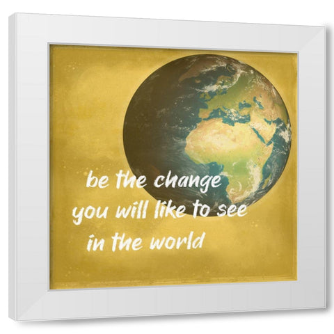 The World 3 White Modern Wood Framed Art Print by Phillip, Jamie