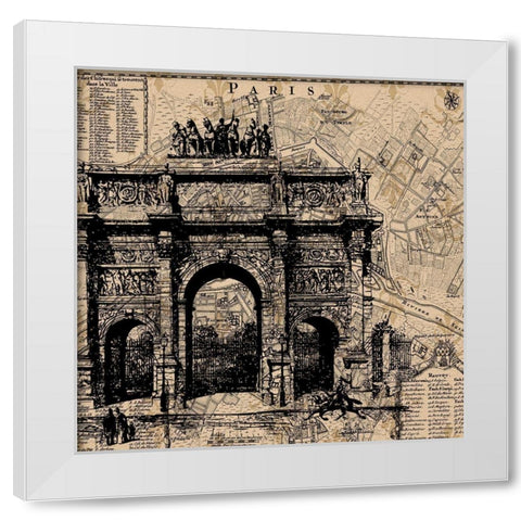 Paris 1 White Modern Wood Framed Art Print by Phillip, Jamie
