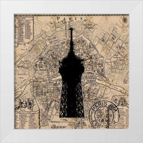 Paris 2 White Modern Wood Framed Art Print by Phillip, Jamie
