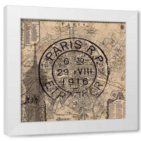 Paris 4 White Modern Wood Framed Art Print by Phillip, Jamie