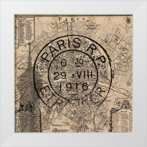 Paris 4 White Modern Wood Framed Art Print by Phillip, Jamie