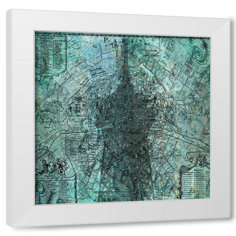 Paris 5 White Modern Wood Framed Art Print by Phillip, Jamie