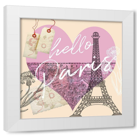 Paris 7 White Modern Wood Framed Art Print by Phillip, Jamie