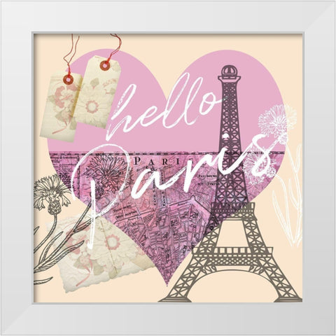 Paris 7 White Modern Wood Framed Art Print by Phillip, Jamie