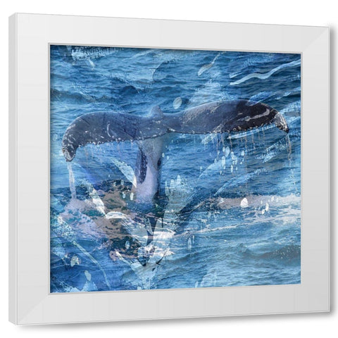 Whale Tail White Modern Wood Framed Art Print by Phillip, Jamie