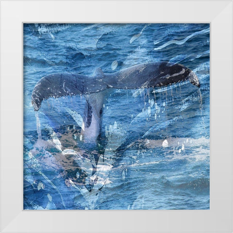 Whale Tail White Modern Wood Framed Art Print by Phillip, Jamie