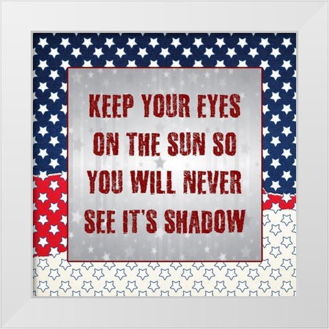 July Fourth White Modern Wood Framed Art Print by Phillip, Jamie