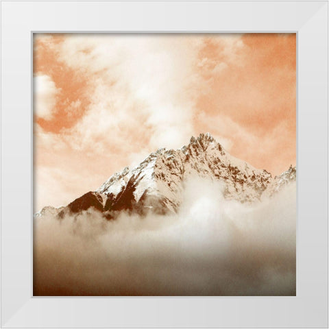 Burnt Skies White Modern Wood Framed Art Print by Phillip, Jamie