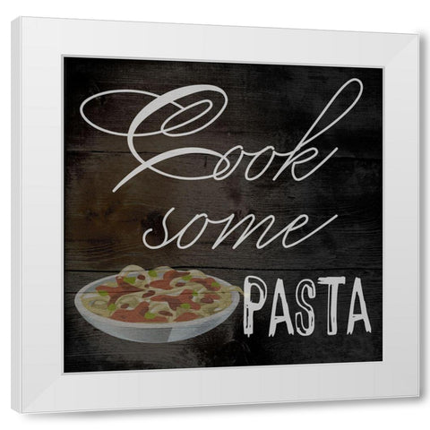 Cook Pasta White Modern Wood Framed Art Print by Phillip, Jamie