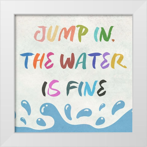 Summer Fun White Modern Wood Framed Art Print by Phillip, Jamie