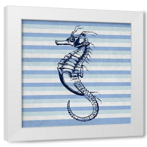 Seahorse 2 White Modern Wood Framed Art Print by Phillip, Jamie
