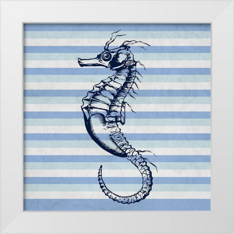 Seahorse 2 White Modern Wood Framed Art Print by Phillip, Jamie