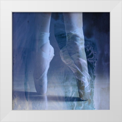 Ballet Dancer 2 White Modern Wood Framed Art Print by Phillip, Jamie