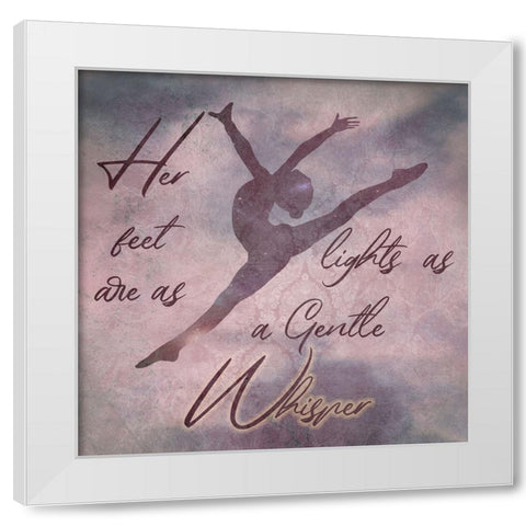 Ballet Dancer 5 White Modern Wood Framed Art Print by Phillip, Jamie