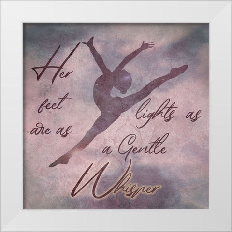 Ballet Dancer 5 White Modern Wood Framed Art Print by Phillip, Jamie