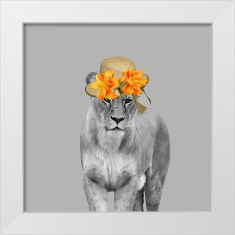 Jungle Queen B White Modern Wood Framed Art Print by Phillip, Jamie