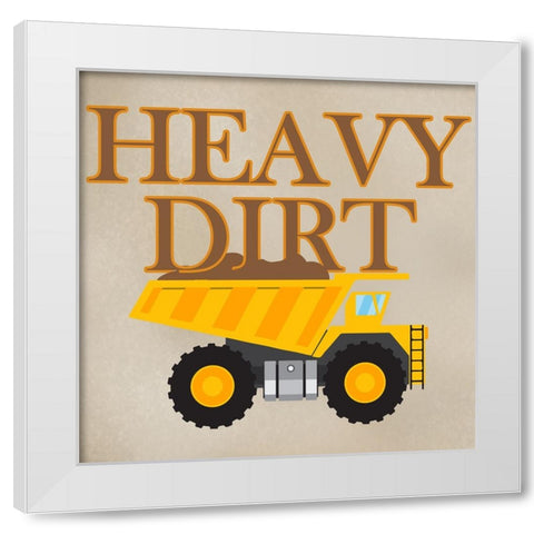 Heavy Dirt White Modern Wood Framed Art Print by Phillip, Jamie