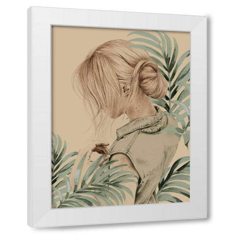 Genuine White Modern Wood Framed Art Print by Urban Road