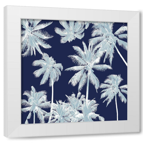 Tropico Blue White Modern Wood Framed Art Print by Urban Road