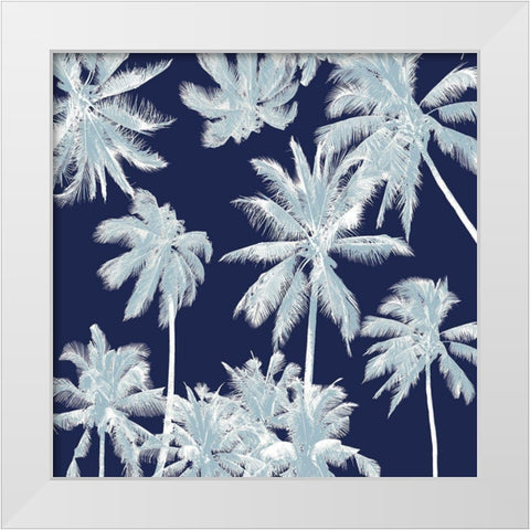 Tropico Blue White Modern Wood Framed Art Print by Urban Road