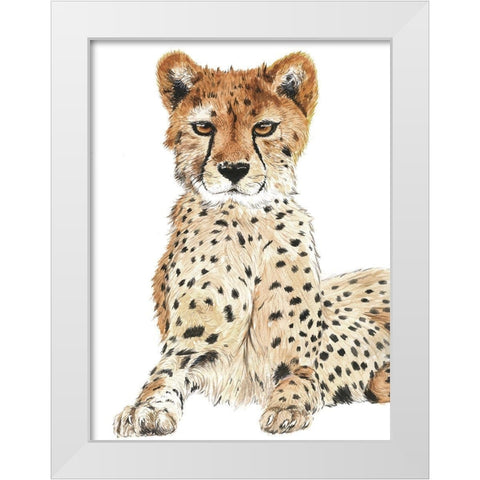 Smiling Eyes White Modern Wood Framed Art Print by Urban Road