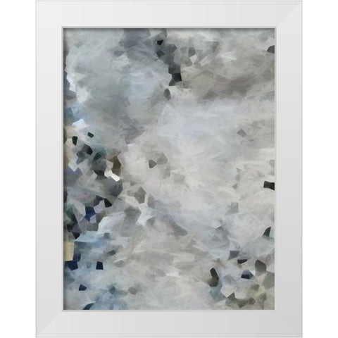 Silver Moon White Modern Wood Framed Art Print by Urban Road