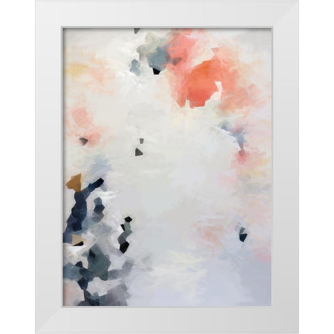 Orange Blossom White Modern Wood Framed Art Print by Urban Road