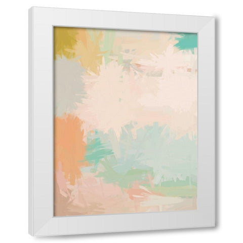 Pastel Palms White Modern Wood Framed Art Print by Urban Road