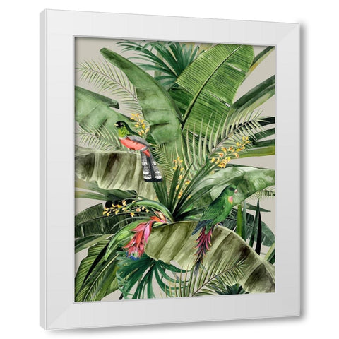 Paradise White Modern Wood Framed Art Print by Urban Road