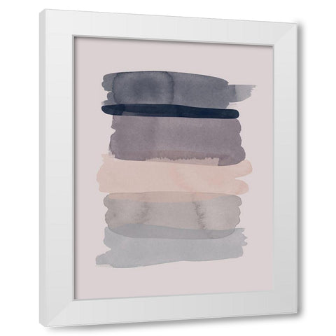 Dusty Pink White Modern Wood Framed Art Print by Urban Road