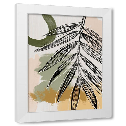 Palmier II  White Modern Wood Framed Art Print by Urban Road