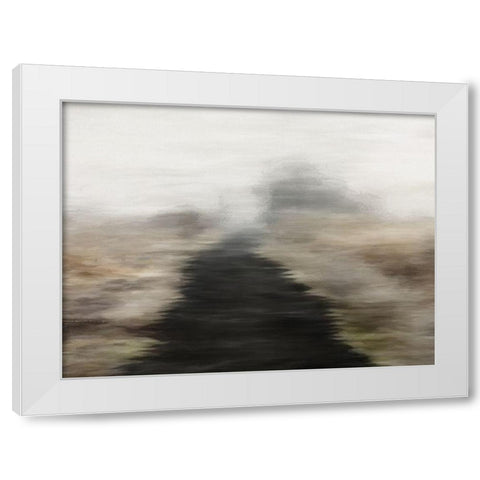 Road Less Travelled  White Modern Wood Framed Art Print by Urban Road