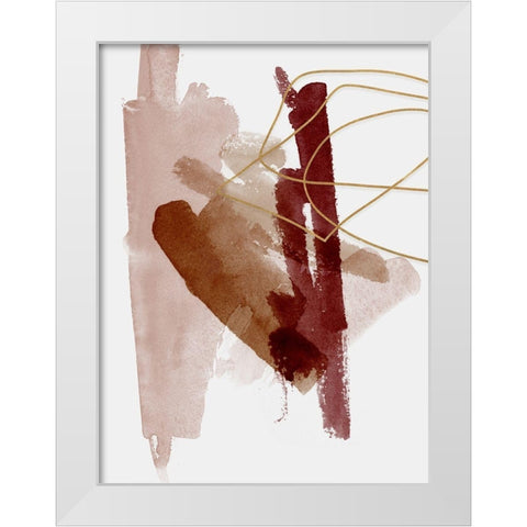 Sienna Sketch I  White Modern Wood Framed Art Print by Urban Road