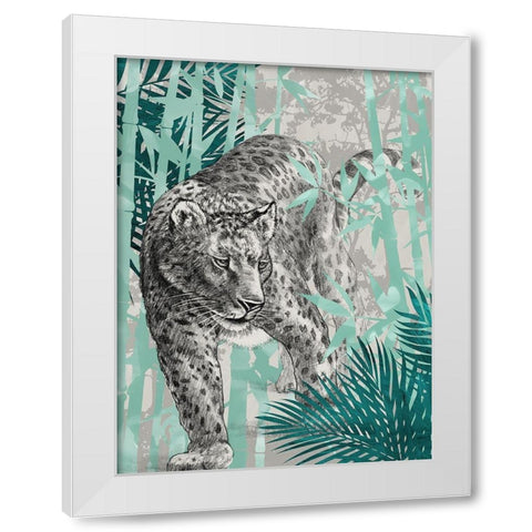 Leopard White Modern Wood Framed Art Print by Urban Road