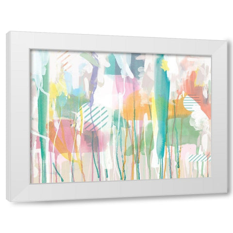 Spring Rain White Modern Wood Framed Art Print by Urban Road