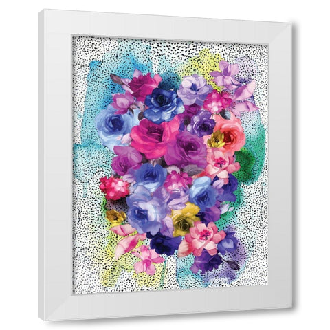 Bouquet White Modern Wood Framed Art Print by Urban Road