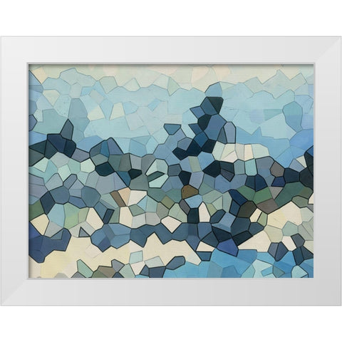 Peaks White Modern Wood Framed Art Print by Urban Road