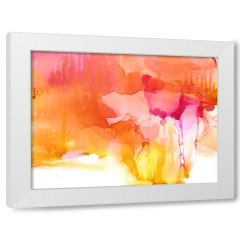 Sunset White Modern Wood Framed Art Print by Urban Road