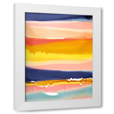 New Horizon White Modern Wood Framed Art Print by Urban Road