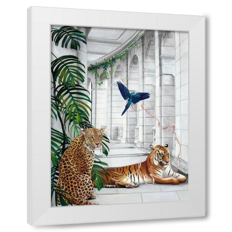 Big Cat Club Art Print White Modern Wood Framed Art Print by Urban Road