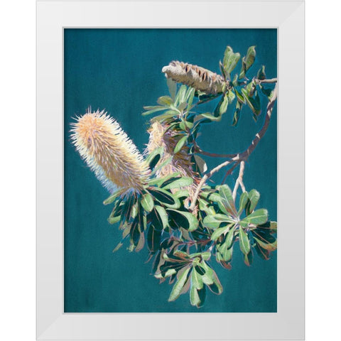 Twilight Banksia Art Print White Modern Wood Framed Art Print by Urban Road