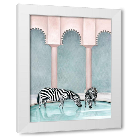 Office Gossip  White Modern Wood Framed Art Print by Urban Road