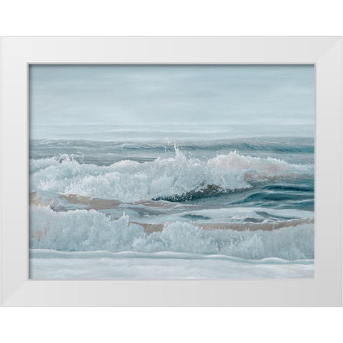 Pebbly Beach  White Modern Wood Framed Art Print by Urban Road